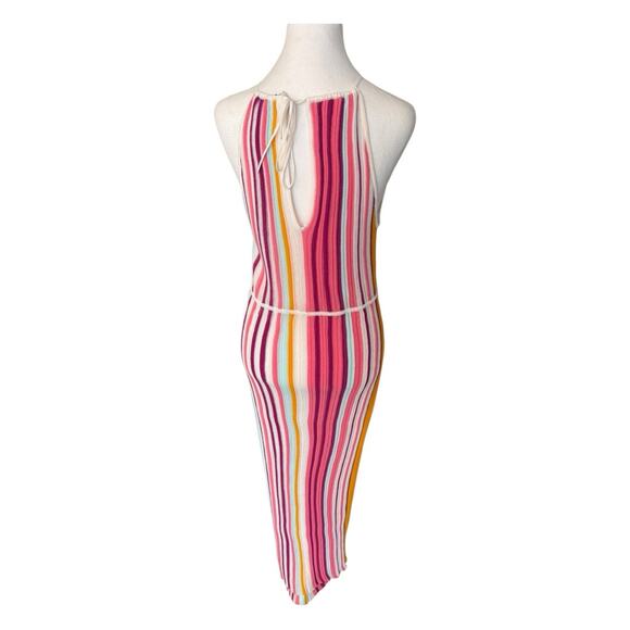 Lover The Label Holly Midi Dress Size 10 Rainbow Halter - Picture 7 of 16